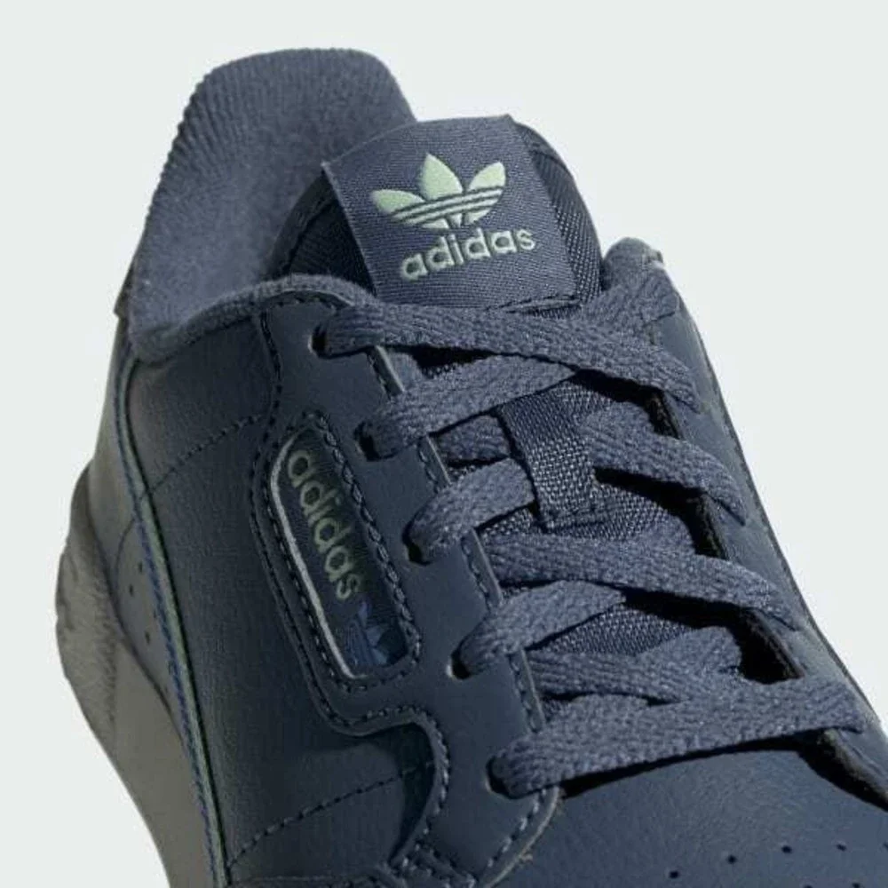 ADIDAS Continental 80 C Girls Size 3 Blue Sneakers Fashion Casual Athletic NEW